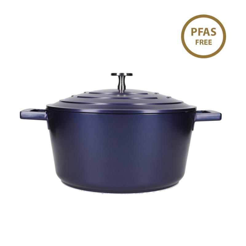 MasterClass Lightweight 4 Litre Casserole Dish - Metallic Blue