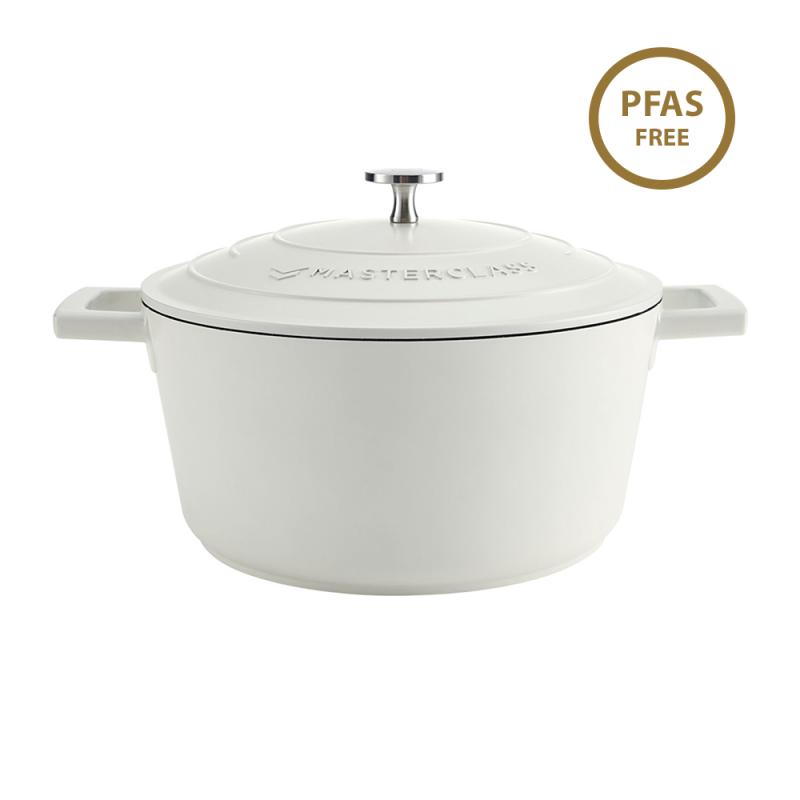 MasterClass Cream Cast Aluminium Casserole Dish, 4L