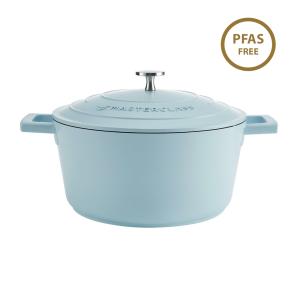 MasterClass Sky Blue Cast Aluminium Casserole Dish, 4L