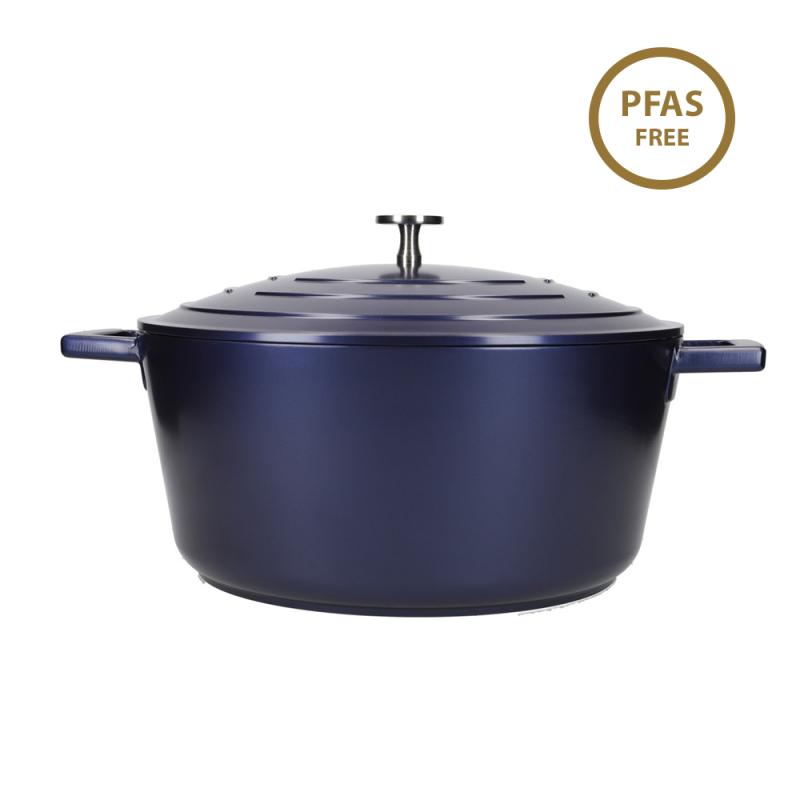 MasterClass Large 5 Litre Casserole Dish - Metallic Blue