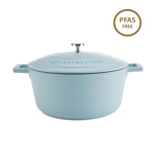 MasterClass Sky Blue Cast Aluminium Casserole Dish, 5L