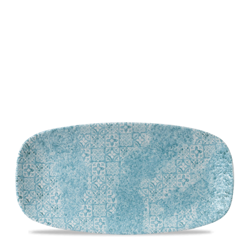 Aquamarine  Med Tiles Chefs Oblong Plate 11 3/4X6´ Box 12´