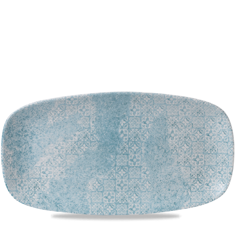 Aquamarine  Med Tiles Chefs Oblong Plate 13 7/8X7 3/8´ Box 6´