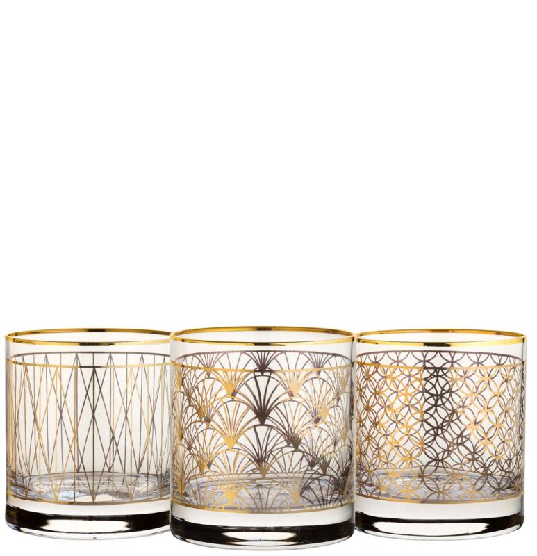 Coco Gold Tumblers Mixed 3designs 11.5oz *Handwash