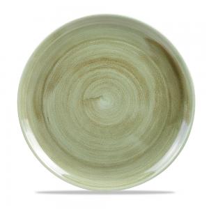 Stonecast Patina Burnished Green Evolve Coupe Plate 11.25´ Box 12´