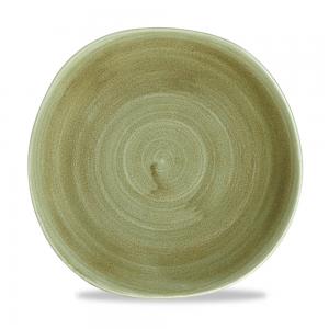 Stonecast Patina Burnished Green Round Trace Plate 10 3/8´ Box 12´