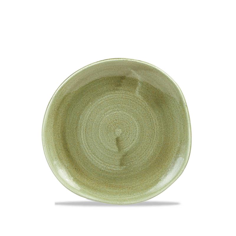 Stonecast Patina Burnished Green Round Trace Plate 7 1/4´ Box 12´