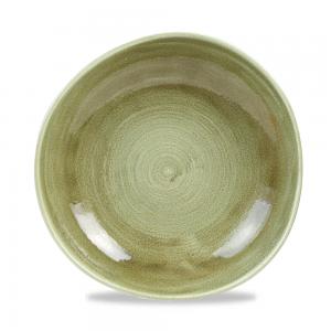 Stonecast Patina Burnished Green Round Trace Bowl 9 7/8´  Box 12´