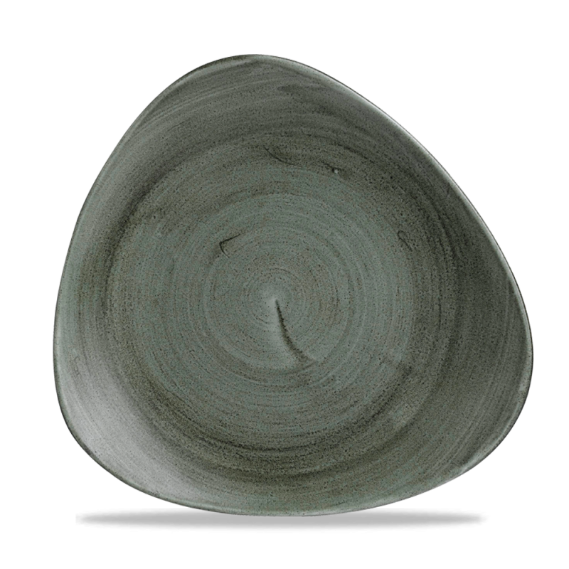 Stonecast Patina Burnished Green Lotus Plate 10´ Box 12´