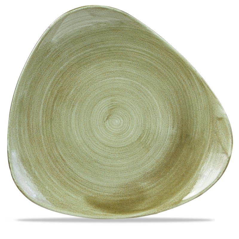 Stonecast Patina Burnished Green Lotus Plate 12´ Box 6´