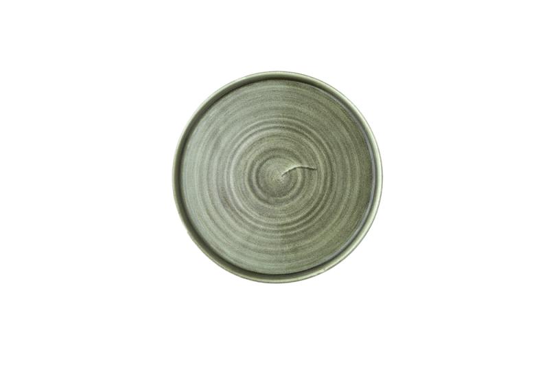 Stonecast Patina Burnished Green  Walled Plate 10 2/8´ Box 6´