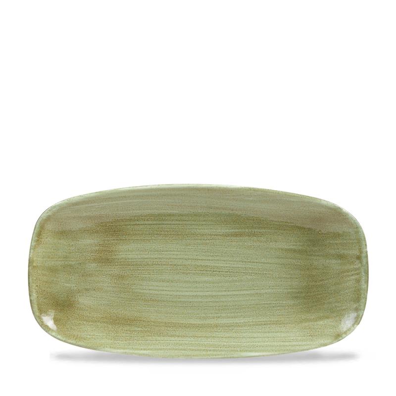 Stonecast Patina Burnished Green  Chefs Oblong Plate 11 3/4X6´ Box 12´