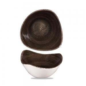 Stonecast Patina Iron Black Triangular Bowl 6´ Box 12´