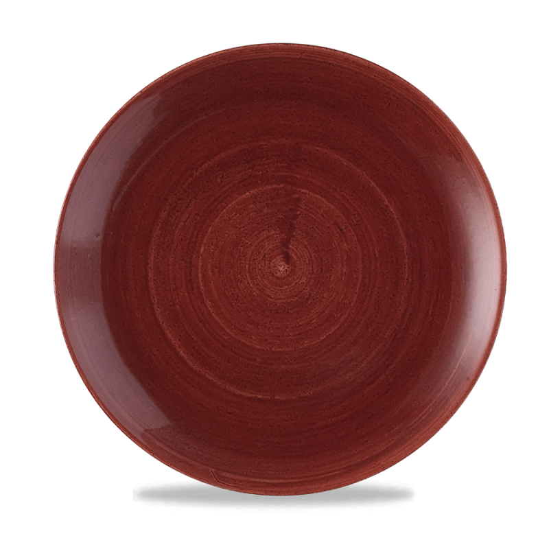 Stonecast Patina Red Rust Evolve Coupe Plate 11.25´ Box 12´
