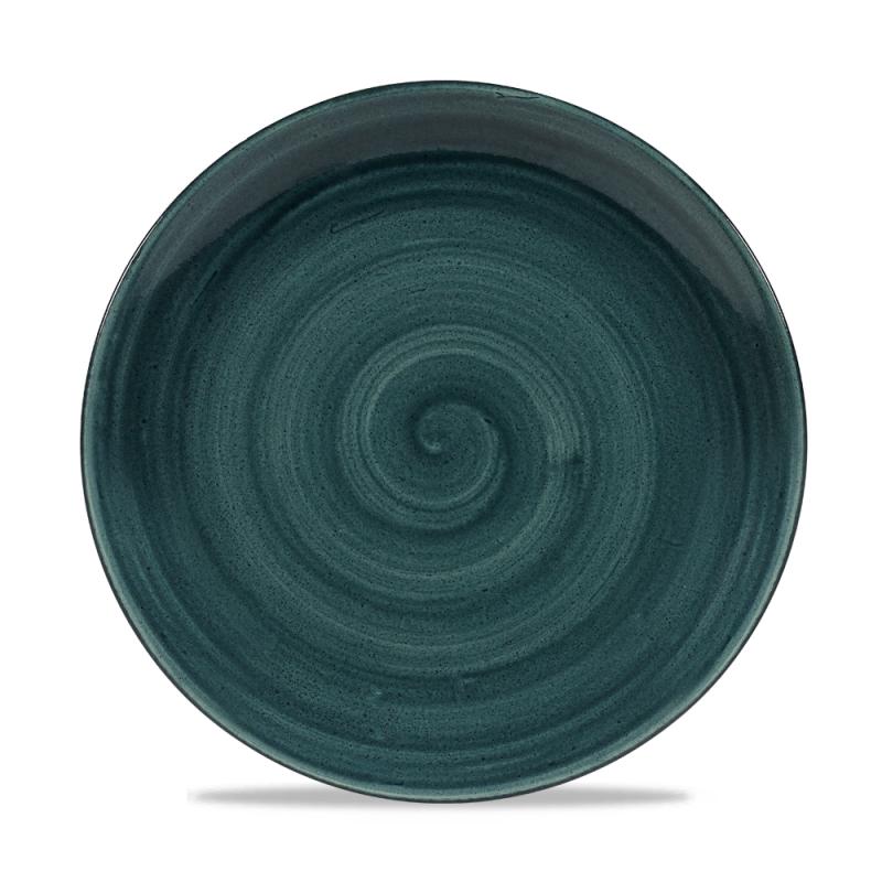 Stonecast Patina Rustic Teal Evolve Coupe Plate 10.25 Box 12