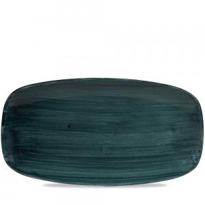 Stonecast Patina Rustic Teal  Chefs Oblong Plate 13 7/8X7 3/8´ Box 6´