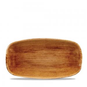 Stonecast Patina Vintage Copper  Chefs Oblong Plate 13 7/8X7 3/8´ Box 6´