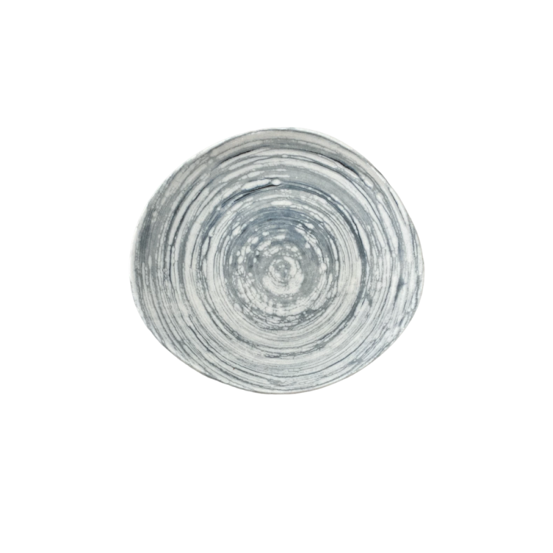 Swirl Grey Pebble Flat Plate 21 cm