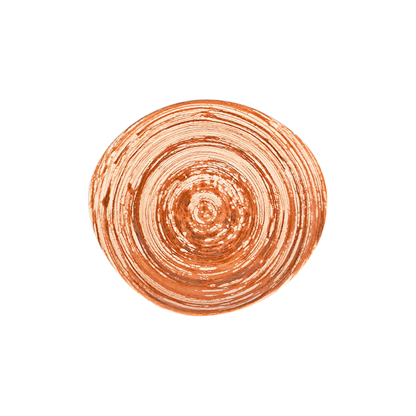 Swirl Terracotta Pebble Flat Plate 21 cm