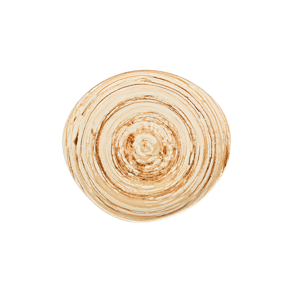 Swirl Mustard Pebble Flat Plate 21 cm