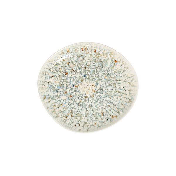 Mosaic Turquoise Pebble Flat Plate 21 cm