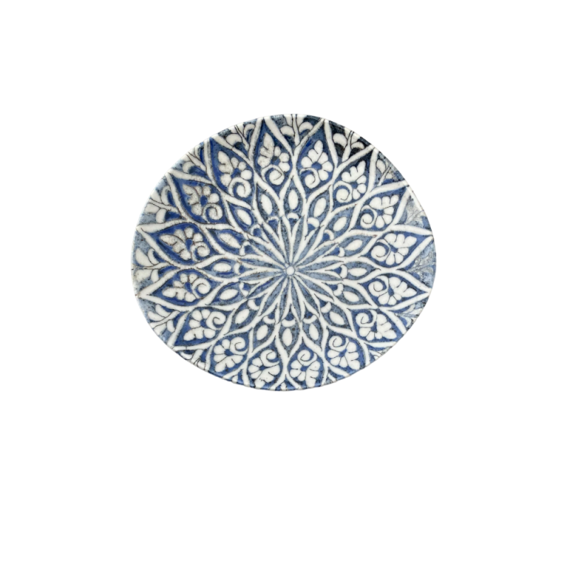 Granada Blue Pebble Flat Plate 21 cm