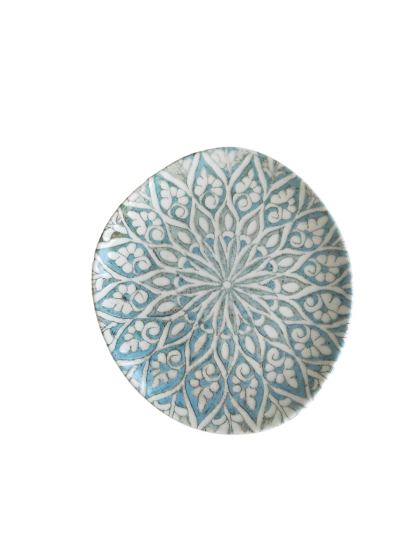 Granada Turquoise Pebble Flat Plate 21 cm
