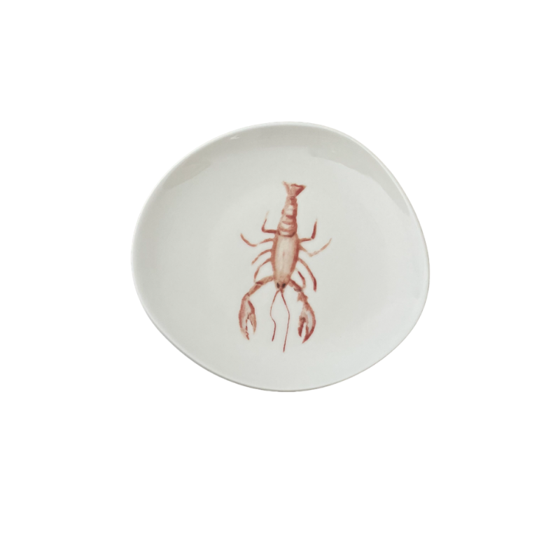 Lobster Blue Pebble Flat Plate 21 cm