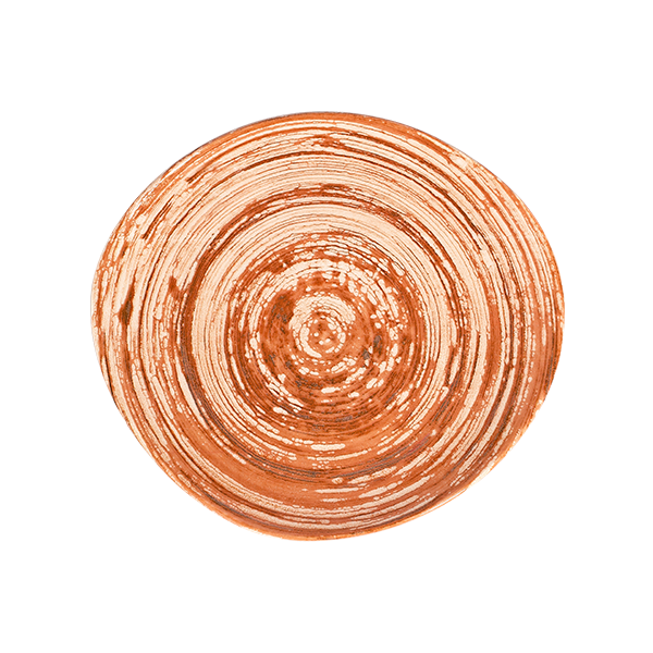 Swirl Terracotta Pebble Flat Plate 27 cm