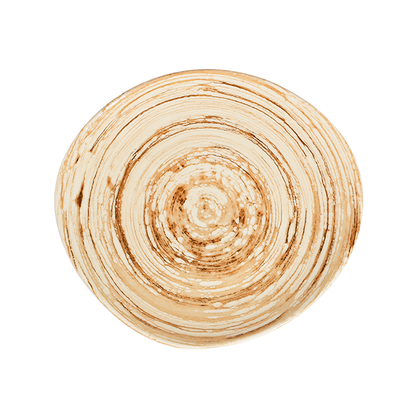 Swirl Mustard Pebble Flat Plate 27 cm