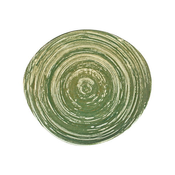 Swirl Green Pebble Flat Plate 27 cm