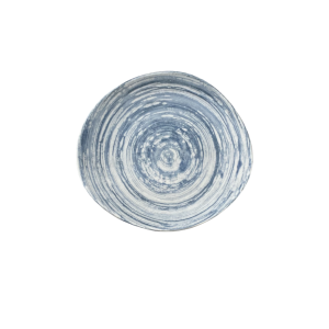Swirl Blue Pebble Flat Plate 27 cm