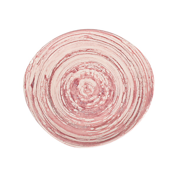 Swirl Pink Pebble Flat Plate 27 cm