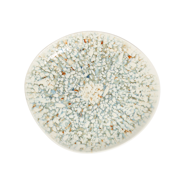 Mosaic Turquoise Pebble Flat Plate 27 cm