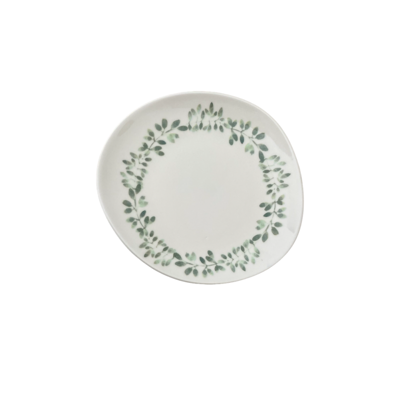 Garden Green Pebble Flat Plate 27 cm
