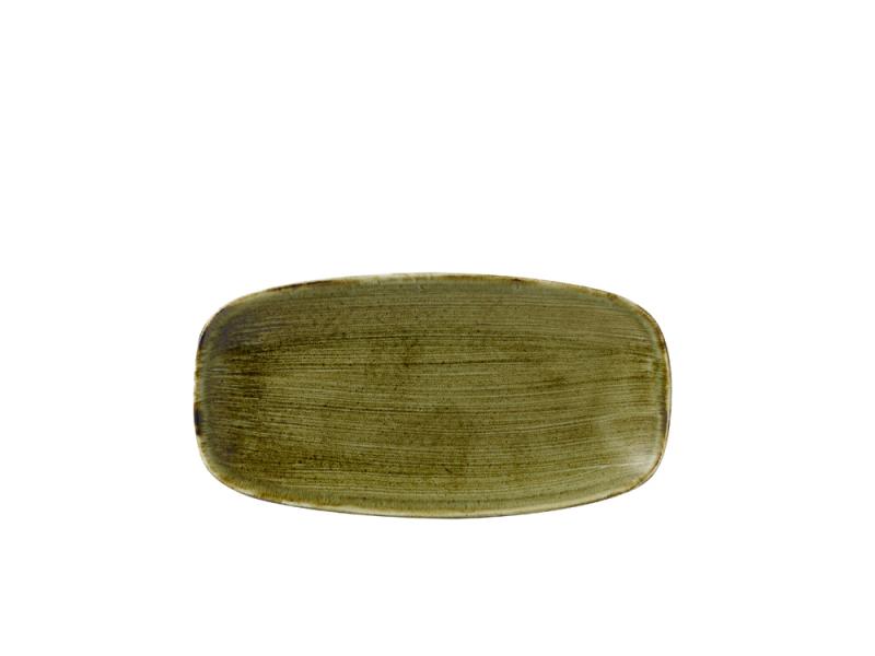 Stonecast Plume Olive  Chefs Oblong Plate 13 7/8X7 3/8´ Box 6´