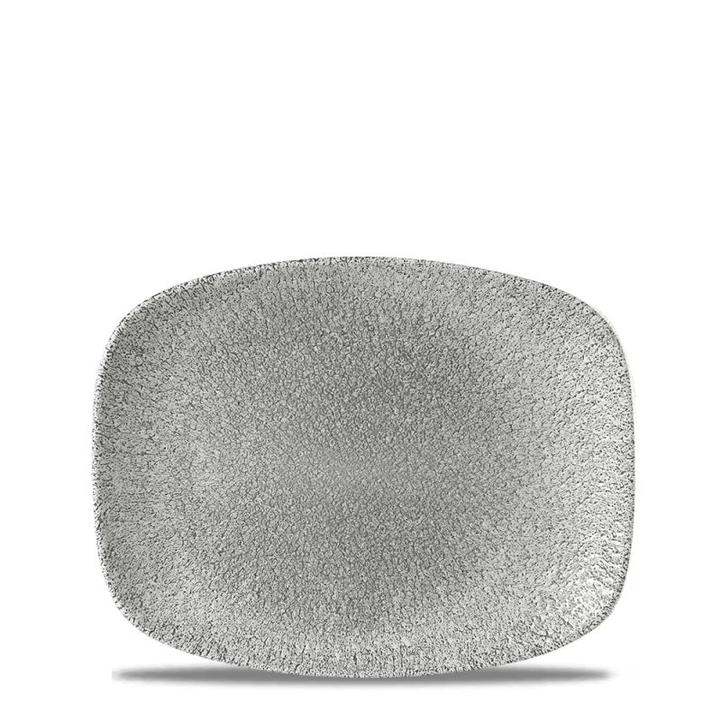 Raku Jasper Grey  Chefs Oblong Plate 10.3´X8´´ Box 12´