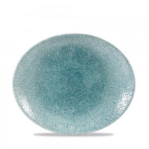 Raku Jade Green Orbit Oval Coupe Plate 10 5/8´ Box 12´