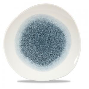 Raku Topaz Blue Round Trace Plate 11 1/4´ Box 12´