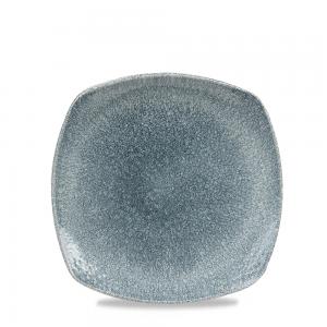 Raku Topaz Blue X Squared Square Plate 8.5´ Box 12´