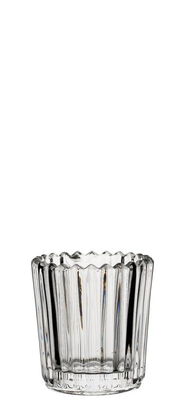 Large Ribbed Clear Nightlight Holder