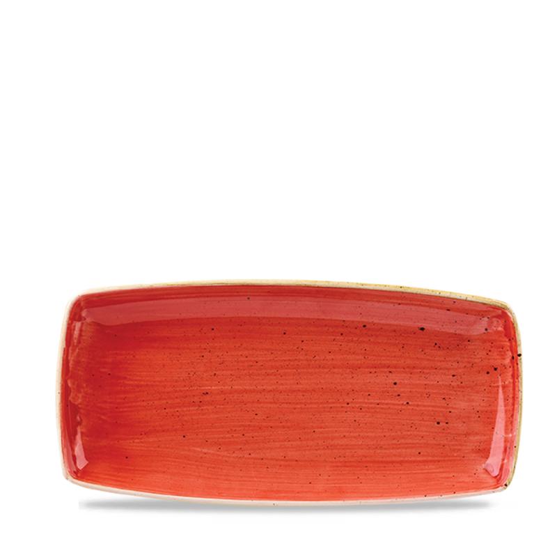 Stonecast Berry Red  Oblong Plate 29.5Cm Box 12