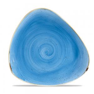 Stonecast Cornflower Blue Triangle Plate 26.5Cm Box 12