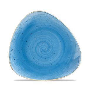 Stonecast Cornflower Blue Triangle Plate 22.9Cm Box 12