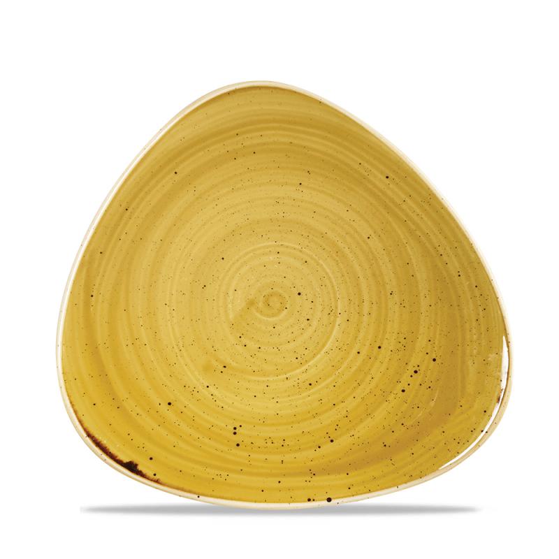 Stonecast Mustard Lotus Plate  Box 12