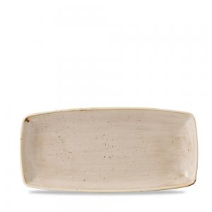 Stonecast Nutmeg Cream X Squared Oblong Plate 29.5Cm Box 12
