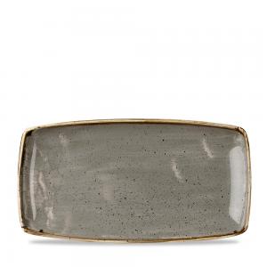 Stonecast Grey Oblong Plate 34.5Cm Box 6