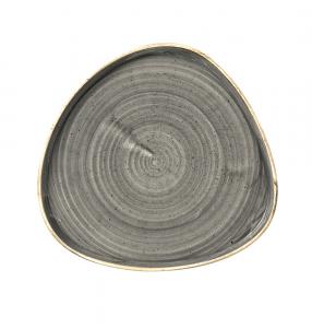 STONECAST GREY  TRIANGLE WALLED CHEFS PLATE 10 1/4´ BOX 6´