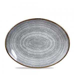 Studio Prints Stone Grey Orbit Oval Coupe Plate 12.5´ Box 12´