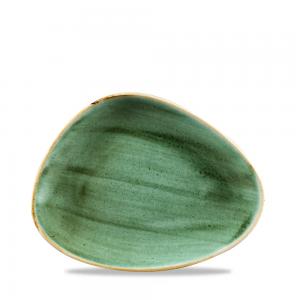 Stonecast Samphire Green Triangle Chefs Plate 10 3/8´X8´´ Box 12´